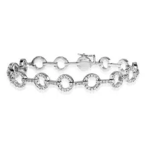 18ct White Gold & Diamond Bracelet - H1124