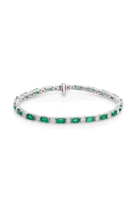 18KW Emerald Link Bracelet