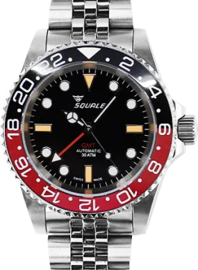 30 ATMOS Black/Red Vintage GMT Ceramica - 40mm - Jubilee