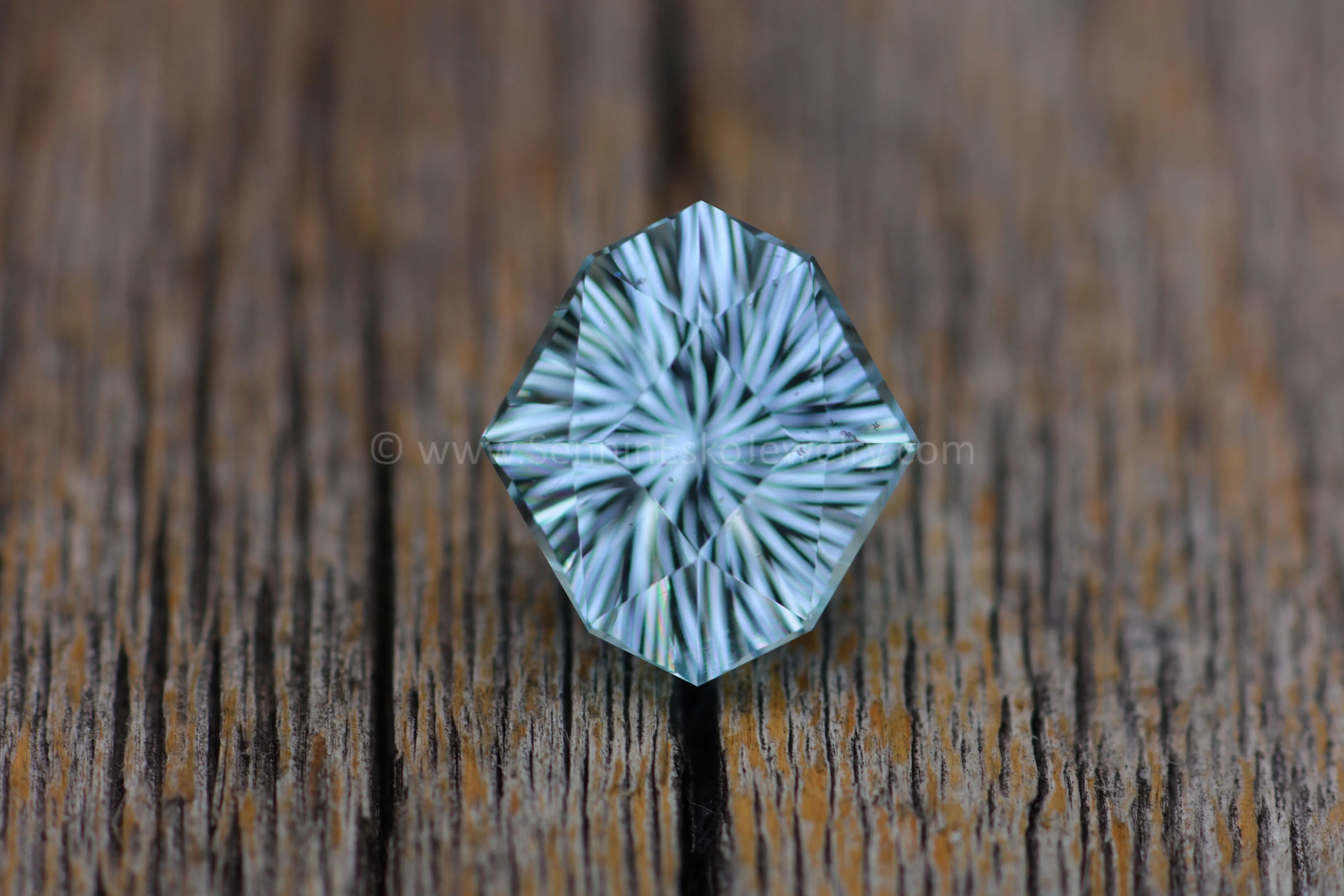 4 Carat Aquamarine Octagon - 11.9x10.9mm - Galaxy Cut