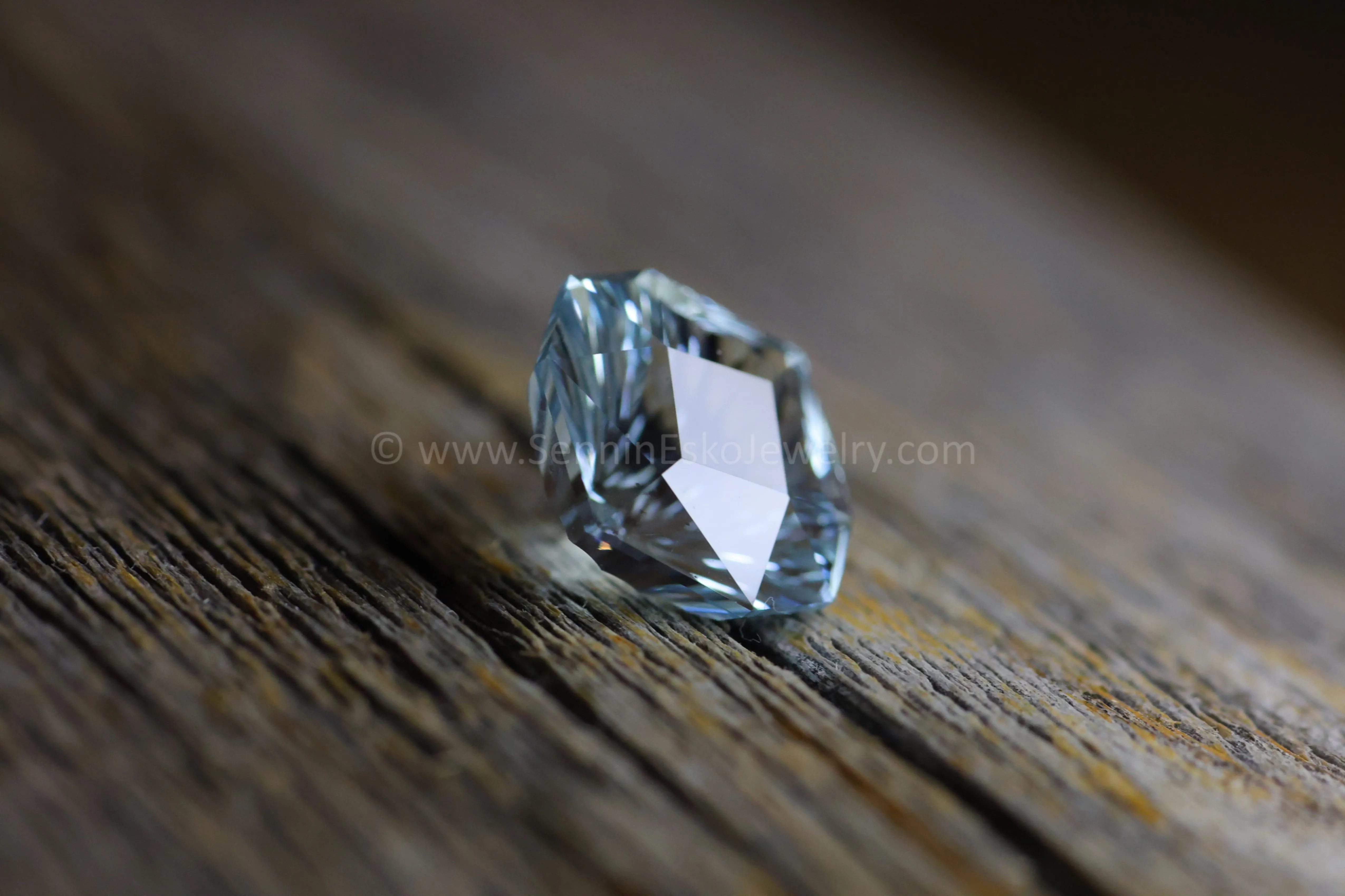 4 Carat Aquamarine Octagon - 11.9x10.9mm - Galaxy Cut