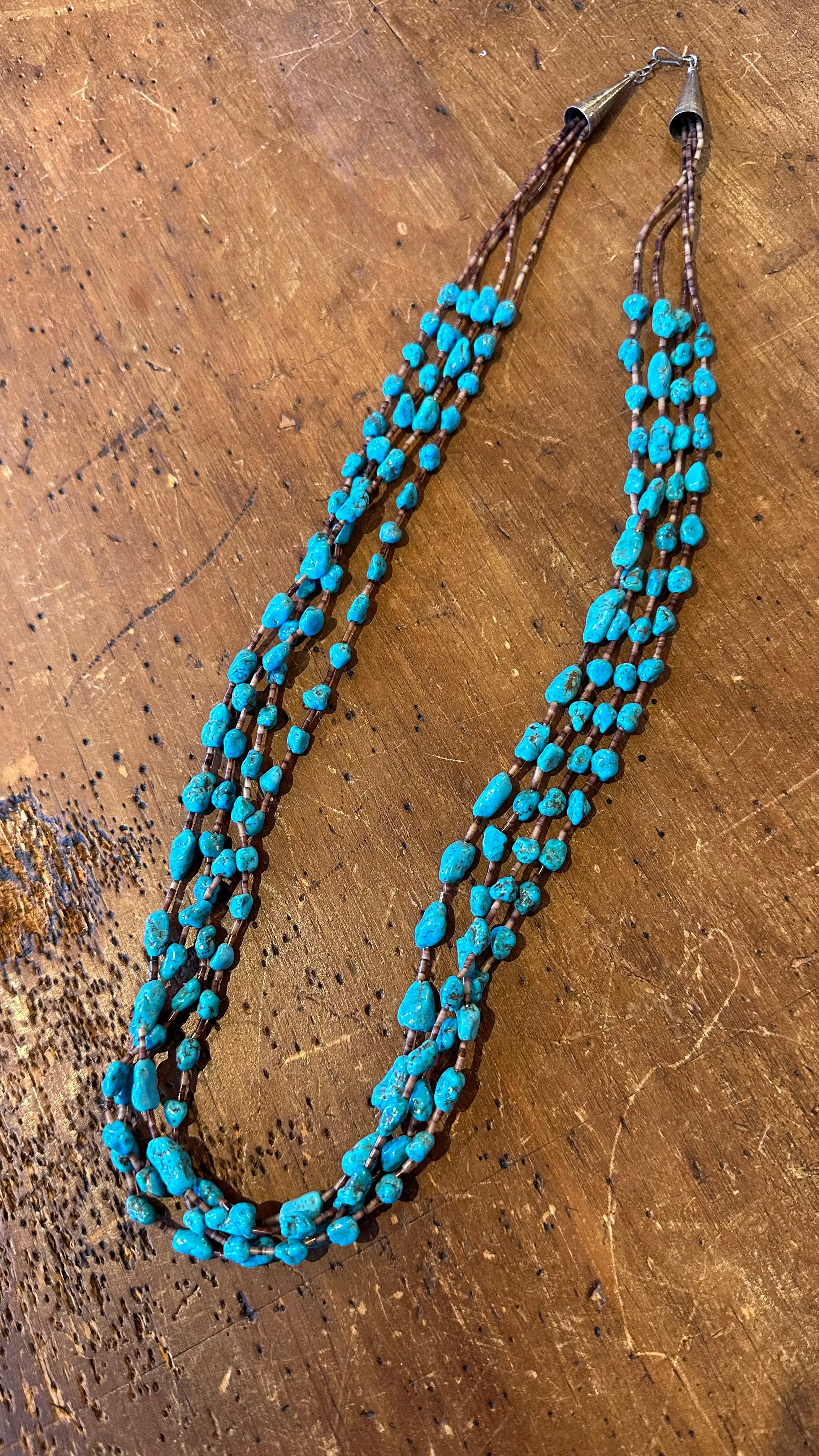 4 Strand Turquoise Heishi