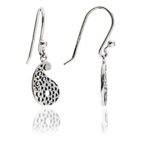 70% DISCOUNT  Ladies on Trend  925 Sterling Silver Paisley Filigree Charm  Drop Earrings