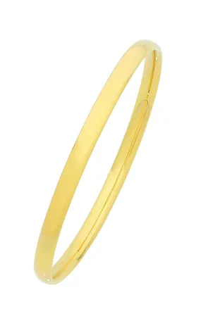 70mm Plain Golf Bangle in 9ct Yellow Gold