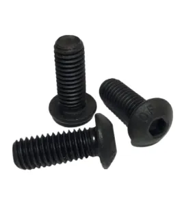 #8-32 x 3/8" Button Head Socket Cap Screws Plain Finish QTY 200