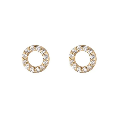 9ct CZ Round Stud Earrings