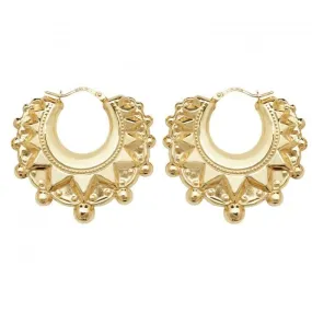 9CT Yellow Gold Creole Earrings ER478