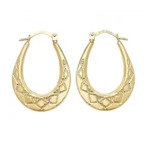 9ct Yellow Gold Creole Earrings ER495