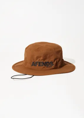 AFENDS Unisex Vinyl - Bucket Hat - Toffee