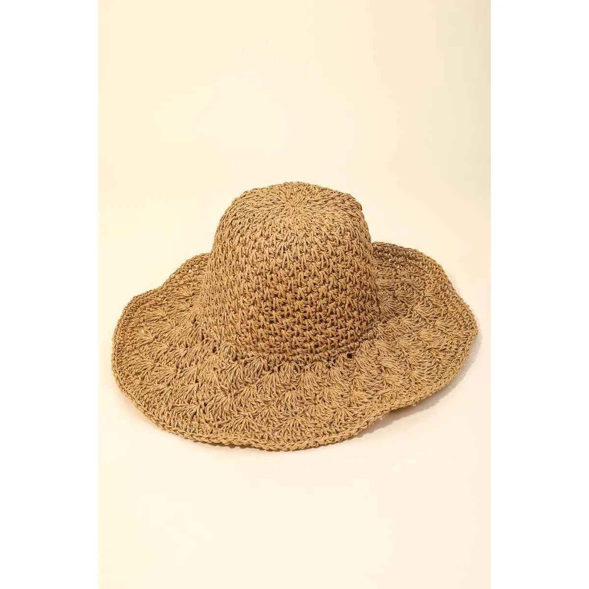 Anarchy Street - Knitted Straw Floppy Sun Hat