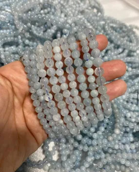 Aquamarine Crystal Beaded Bracelet