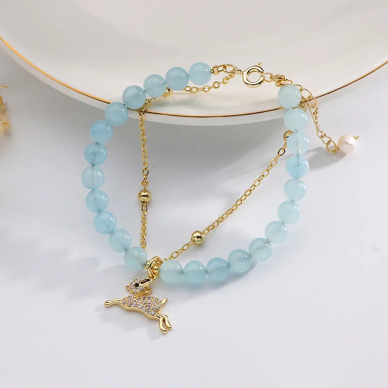 Aquamarine Double Transshipment Bracelet