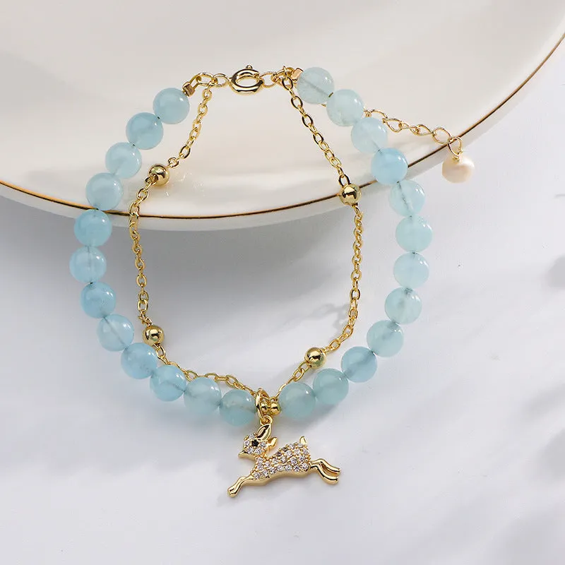 Aquamarine Double Transshipment Bracelet