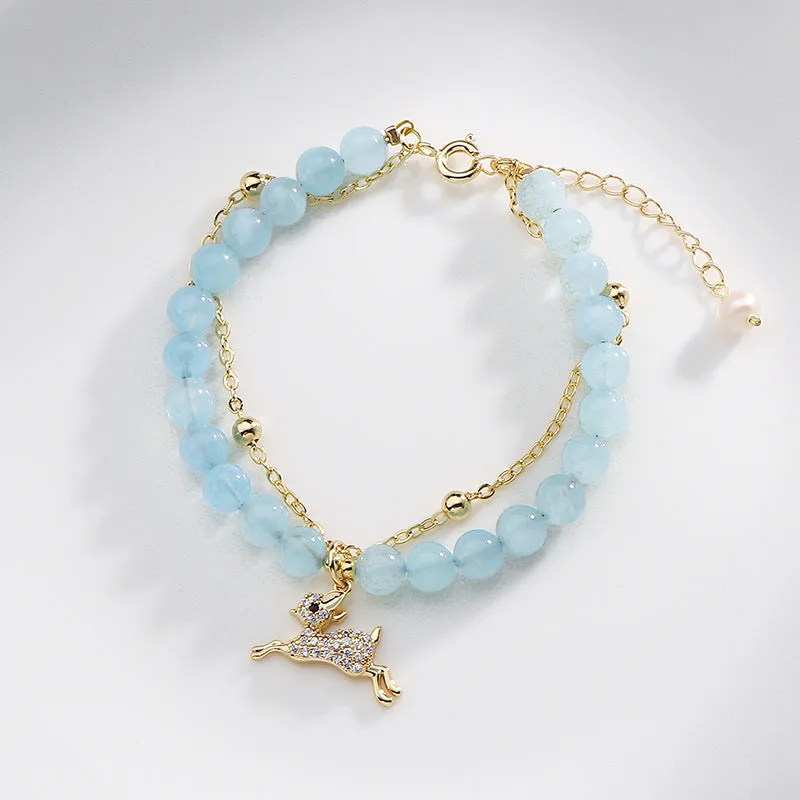 Aquamarine Double Transshipment Bracelet