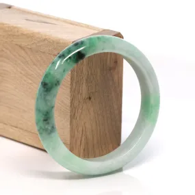 Baikalla™ "Classic Bangle" Genuine Burmese Green Jadeite Jade Bangle Bracelet ( 58.3 mm) #134