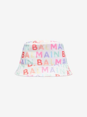 Balmain Kids Logo Bucket Hat in Multicolour