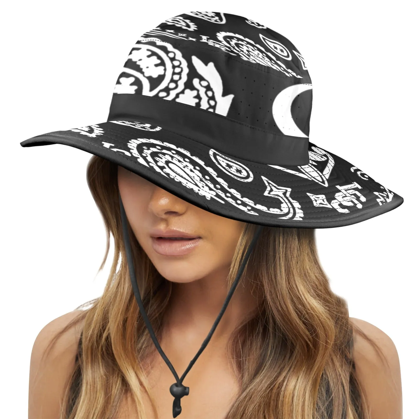 BANDANA PAISLEY Wide Brim Bucket Hat