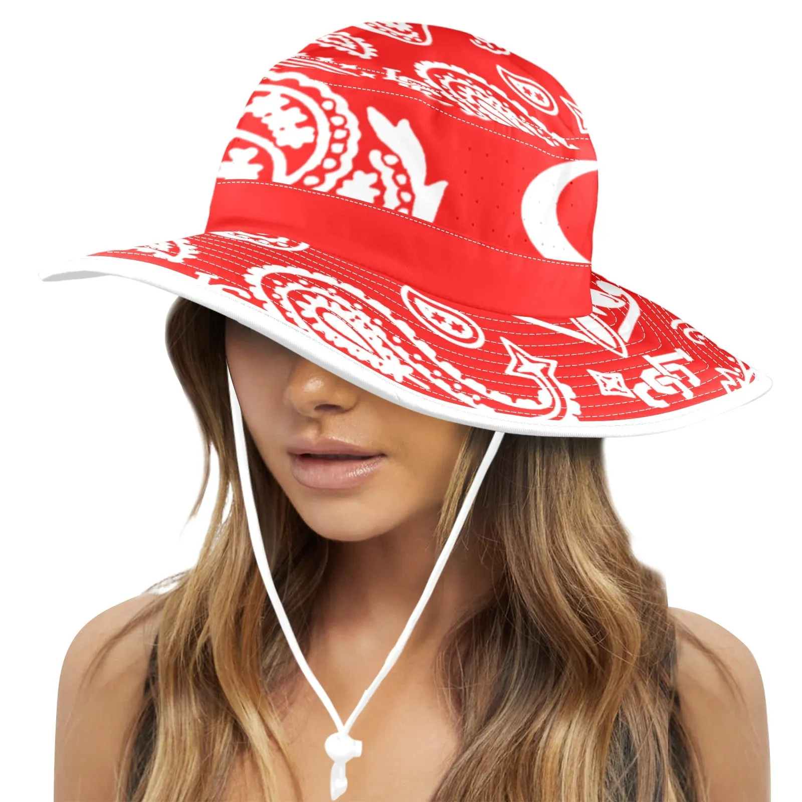 BANDANA PAISLEY Wide Brim Bucket Hat