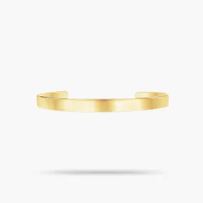 Bangle Cuff 14K Yellow Gold Engravable