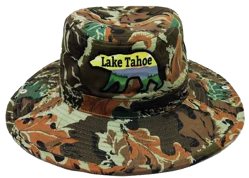 Beach Hat Souvenir Adult Camo Bucket Hat, Lake Tahoe