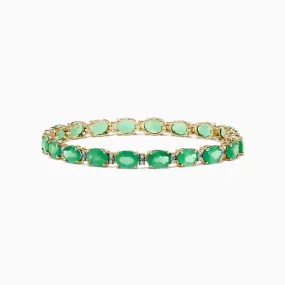 Brasilica 14K White Gold Emerald and Diamond Bracelet