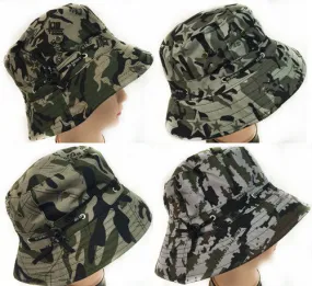 camo bucket hat with adjustable strap Case of 24