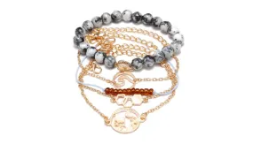 Cleaning Our Oceans Marble 5 Piece Bracelet Set