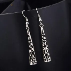 Cut-Out Tribal Horn Dangling Earrings