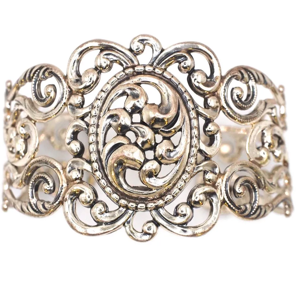 Danecraft Sterling Silver Filigree Cuff Bracelet