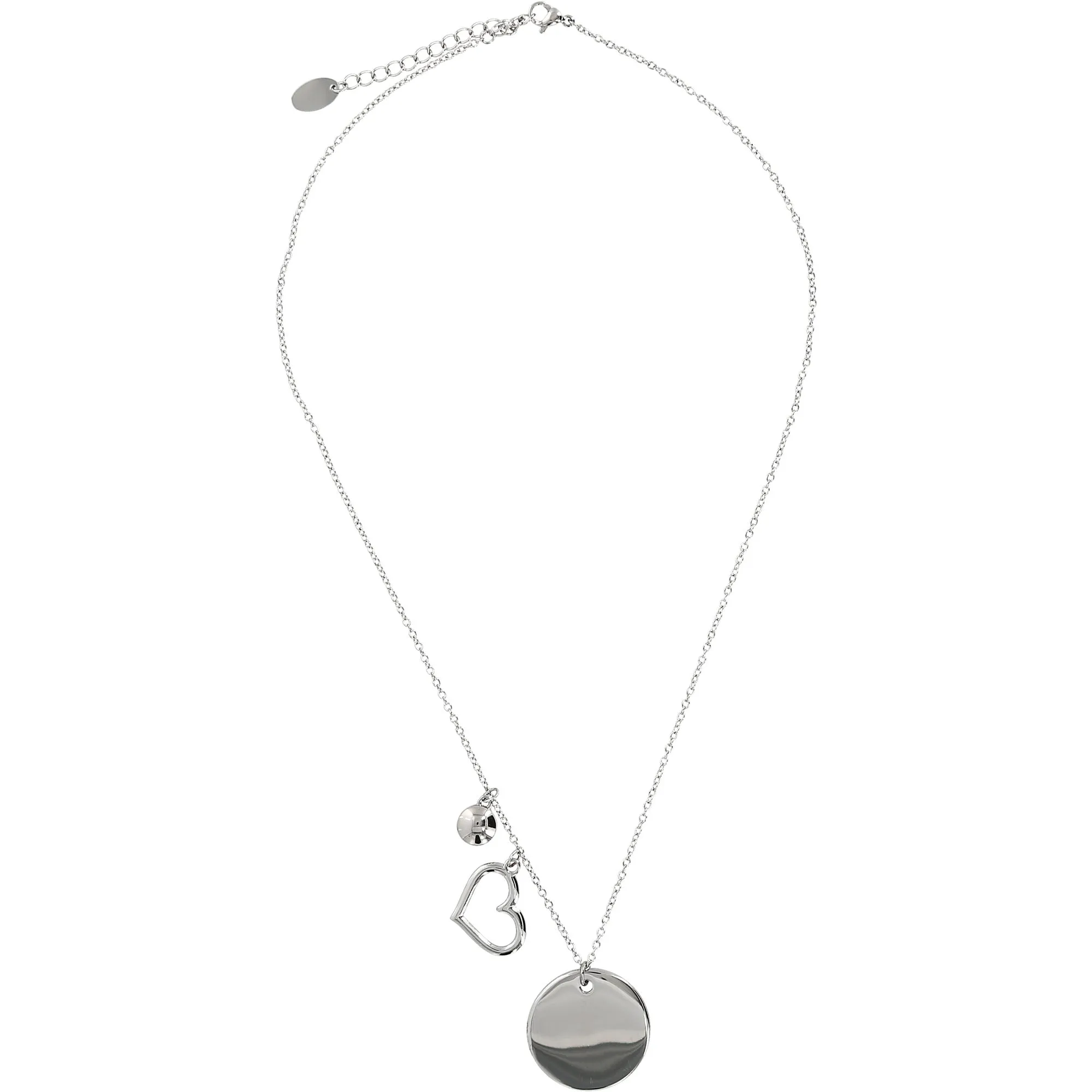 Daughter Rose Water Opal Crystal 16.5"-20.5" Engraved Rhodium Plated Austrian Element Necklace