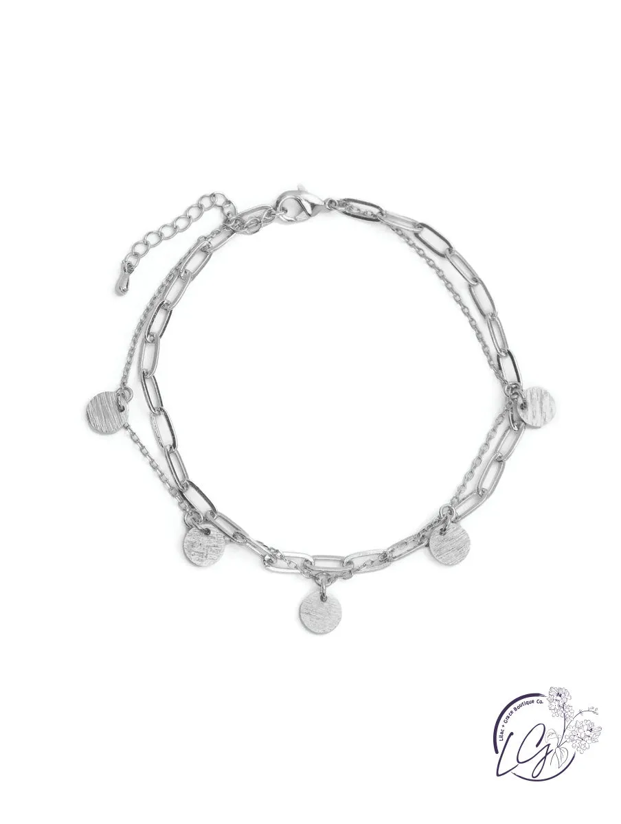 Delicate and Brushed Circle Bracelet