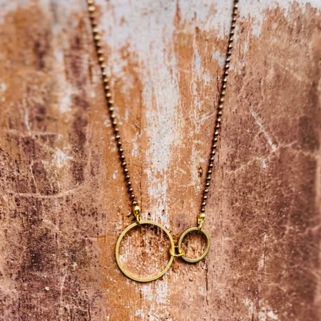 Double Circle Necklace