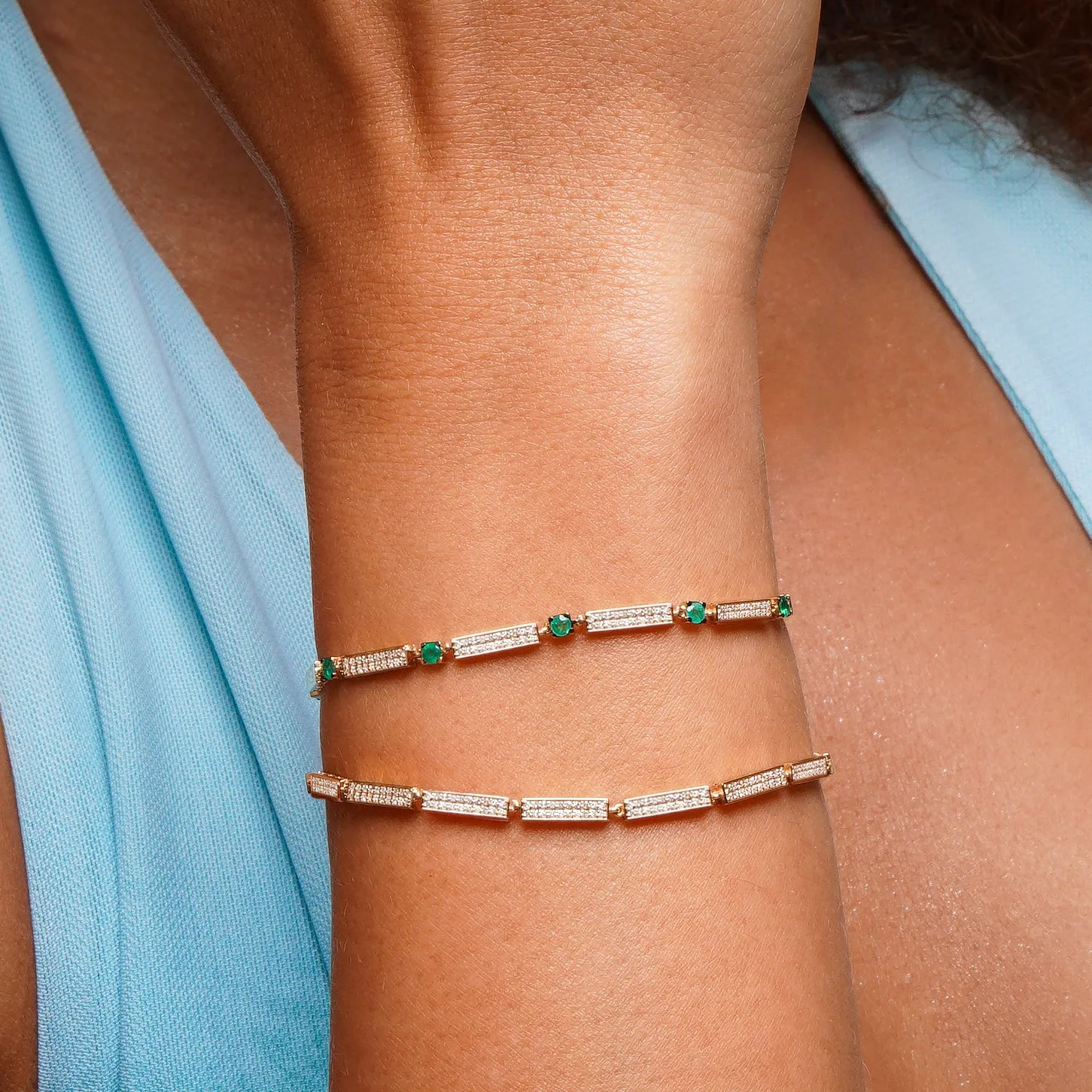 Ember Emerald & Diamond Bracelet