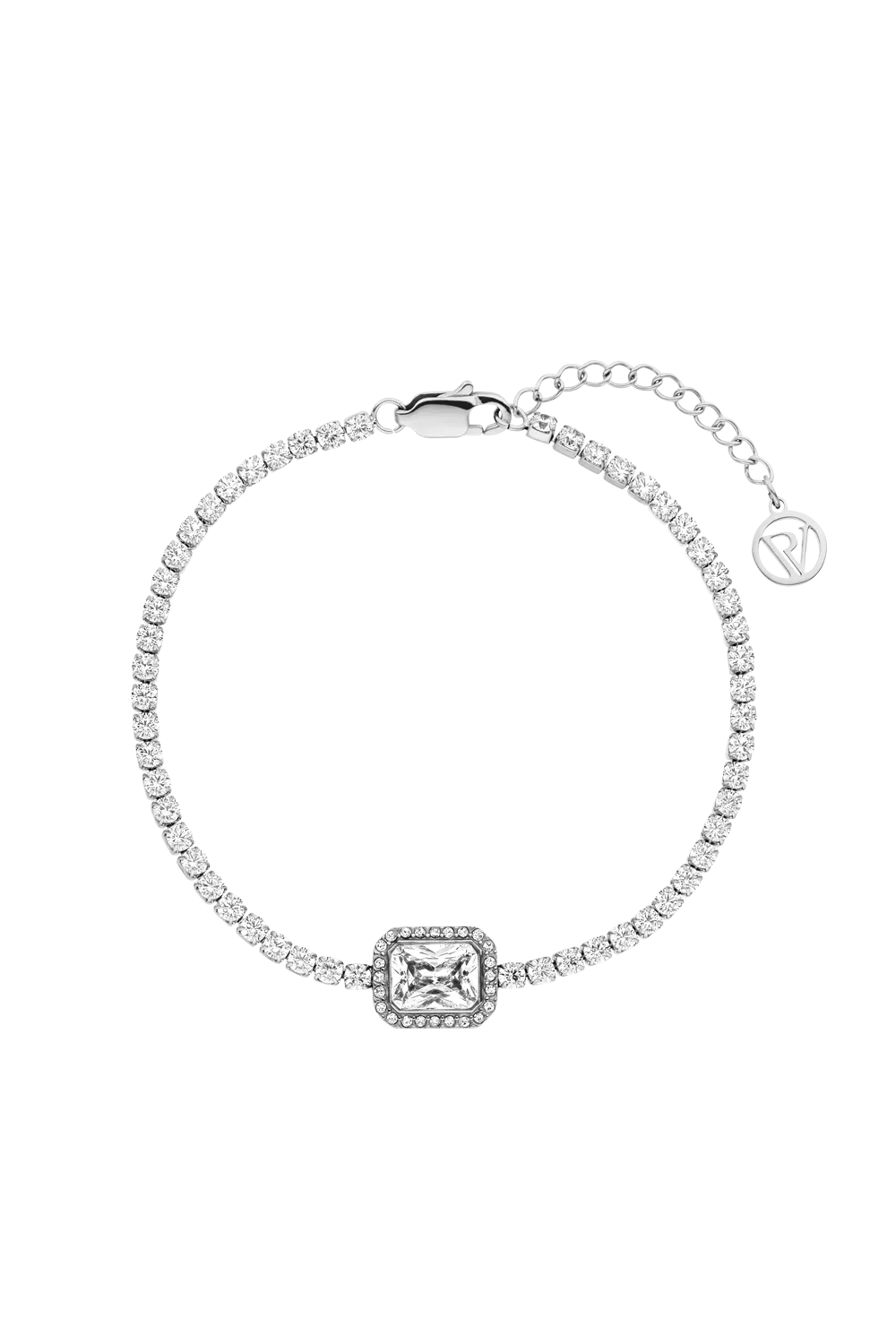 Emerald Tennis Bracelet Silver