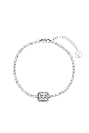 Emerald Tennis Bracelet Silver