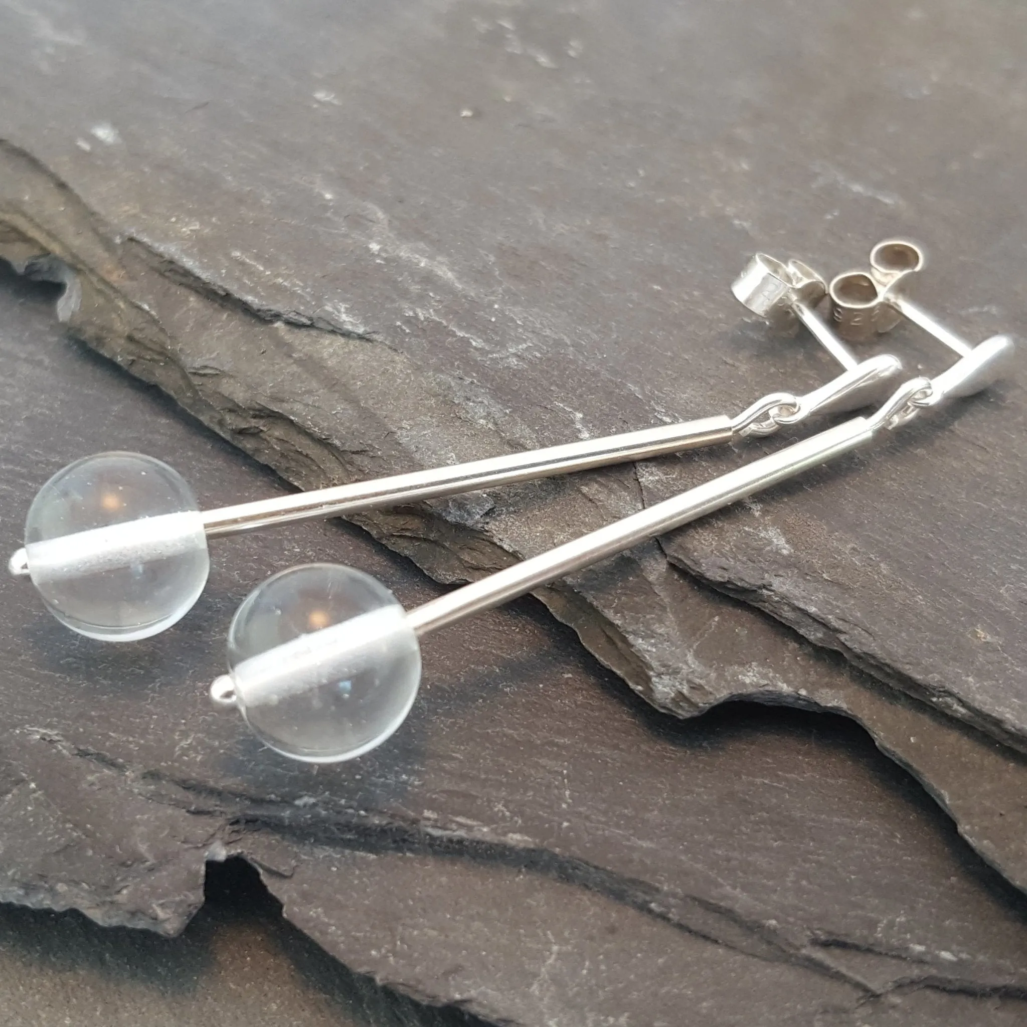 Emily Drop Earrings - Birthstones in Glass