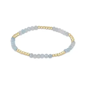 Enewton Blissful Gold 3MM Aquamarine Beaded Bracelet