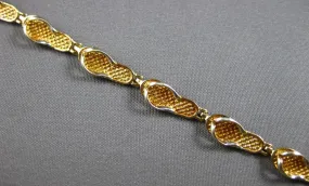 ESTATE 14KT YELLOW GOLD 3D CLASSIC 5MM MULTI SLIPPER FUN LOVE BRACELET #27918