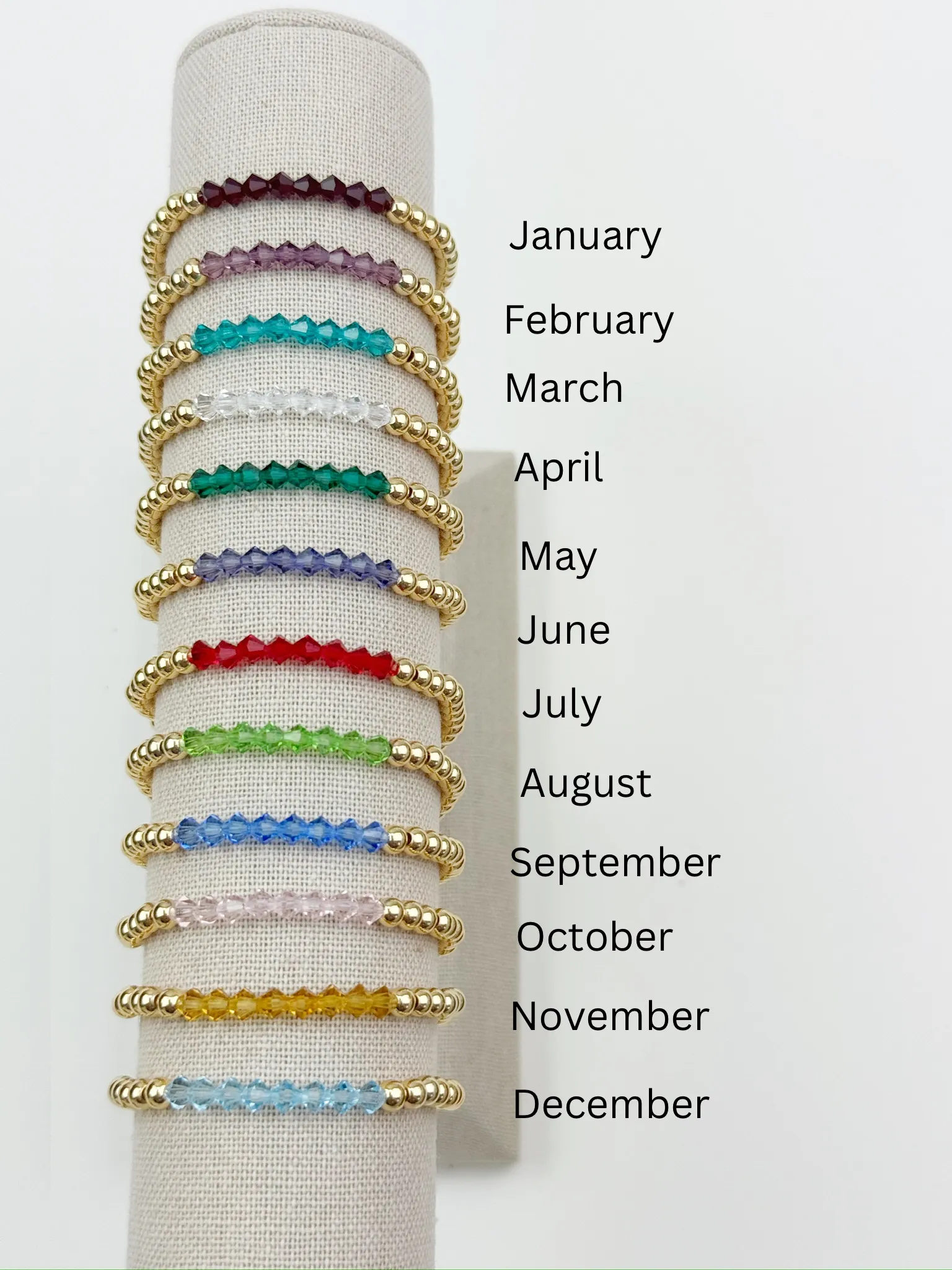 Family Birthstone Beaded Bracelet