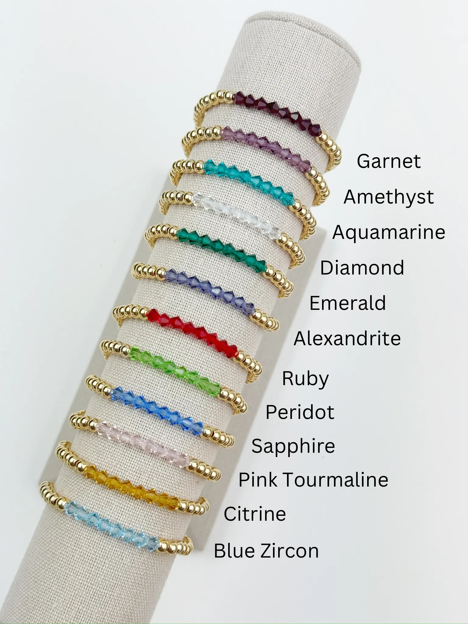 Family Birthstone Beaded Bracelet