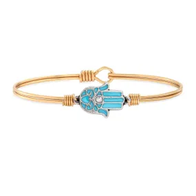 Filigree Hamsa Bangle Bracelet Petite