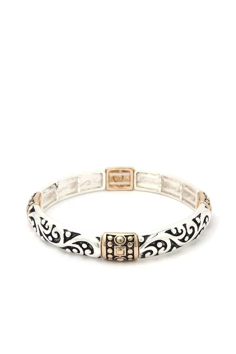 Filigree Metal Stretch Bracelet