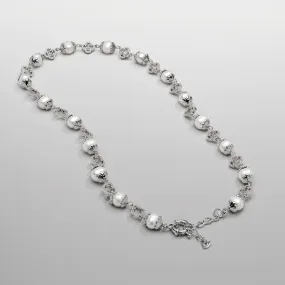 Filigree Real Pearl Necklace (Silver)