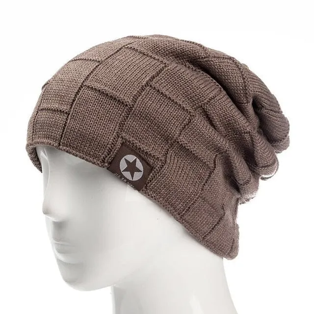 Fleece Lined Soft Stretchable Casual Warm Knitted Winter Beanie