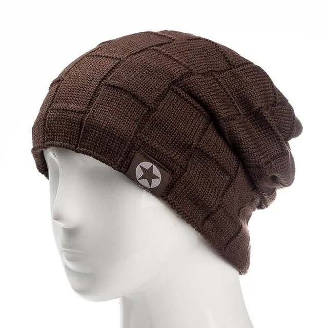 Fleece Lined Soft Stretchable Casual Warm Knitted Winter Beanie