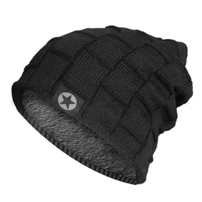 Fleece Lined Soft Stretchable Casual Warm Knitted Winter Beanie