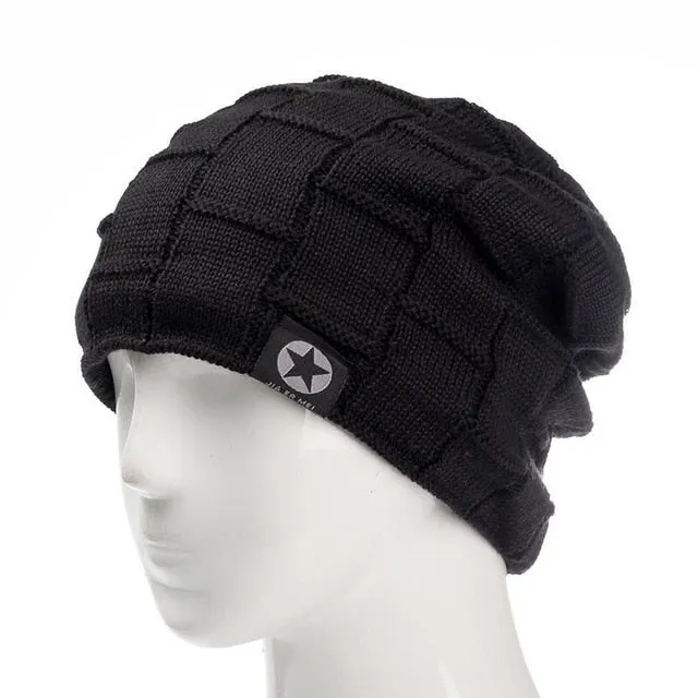 Fleece Lined Soft Stretchable Casual Warm Knitted Winter Beanie