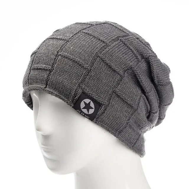 Fleece Lined Soft Stretchable Casual Warm Knitted Winter Beanie