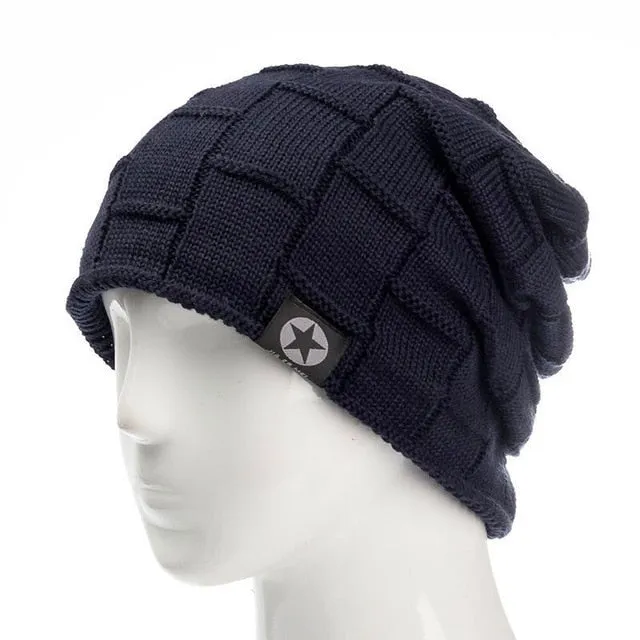 Fleece Lined Soft Stretchable Casual Warm Knitted Winter Beanie