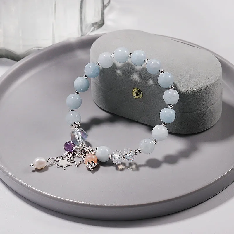 Fortune's Favor: Sterling Silver Crystal and Gemstone Bracelet